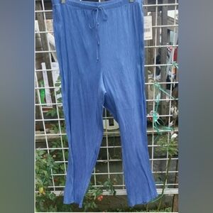 Kathie Lee Women's Comfort Stretch Crepon Pants Grapemist 18W/20W NWT